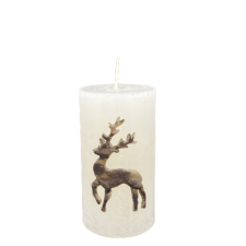 BOUGIE LASSE 110/60 MM BLANC CASSE